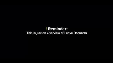 MyHR ESS Time Off Request Overview