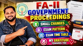 FA-II PROCEEDINGS // 10th Class // Exam Pattern // 2026-27 // @backlogsbabai1797 