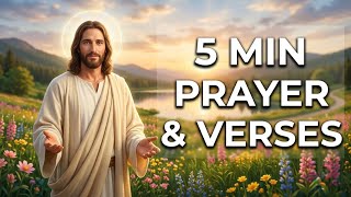 5 MIN PRAYER & VERSES | Peaceful Scriptures for Sleep, Anxiety & Rest in Jesus screenshot 1
