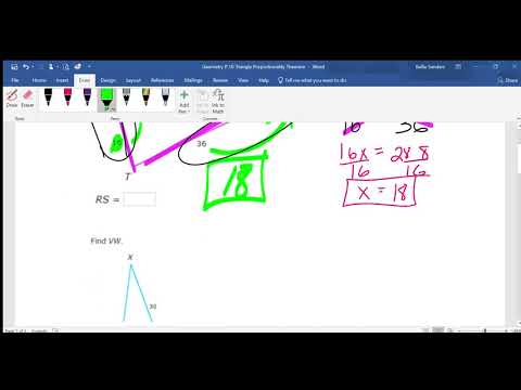 Geometry M.12 Triangle Proportionality Theorem #1 6WA