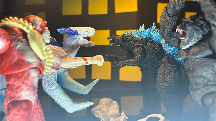 Godzilla X Kong the new empire part 1 the (stop motion animation)