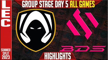 TH vs BDS Highlights ALL GAMES | LEC Summer 2023 Groups Day 5 | Team Heretics vs Team BDS