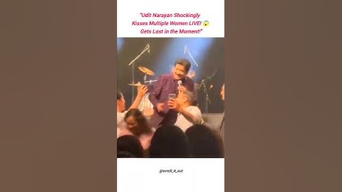 Thumbnail of Udit Narayan 🎤 Shockingly Kisses Multiple Women LIVE! 😱 Gets Lost in the Moment! #edit #shorts