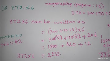 3rd std maths numbers multiplication by regrouping exercise page no:13 unit1 term2