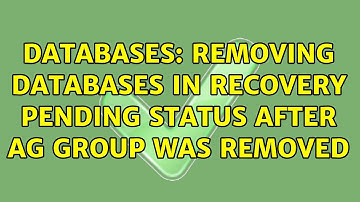 Databases: Removing Databases in Recovery Pending Status after AG group was removed (3 Solutions!!)
