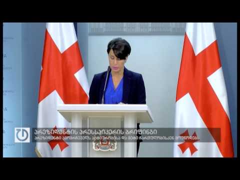 პრეზიდენტის პრესსპიკერის ბრიფინგი