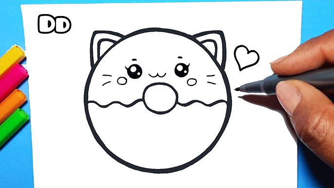 DONUT FOFO Como desenhar Donut Panda Unicórnio Kawaii ❤ Desenhos