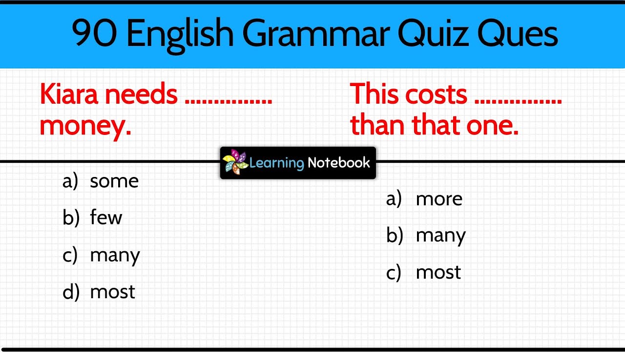 101 English Grammar Quiz Questions For Kids With Answers