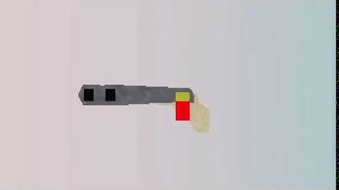 Low Poly Pixel Art - Double Barrel Shotgun