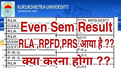 KUK GOOD NEWS , EVEN SEM REAPPEAR EXAM RESULTS DECLARED ! RPFD ,RLA , Solution ?  B.Pharmacy Exams !
