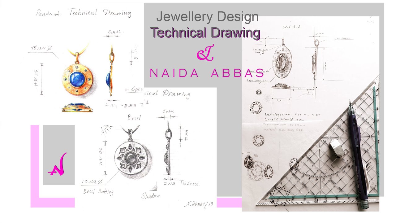 Jewelry Design Modern Art Earrings. Hand Drawing And Painting On Paper.  Stock Photo, Picture and Royalty Free Image. Image 74116579.