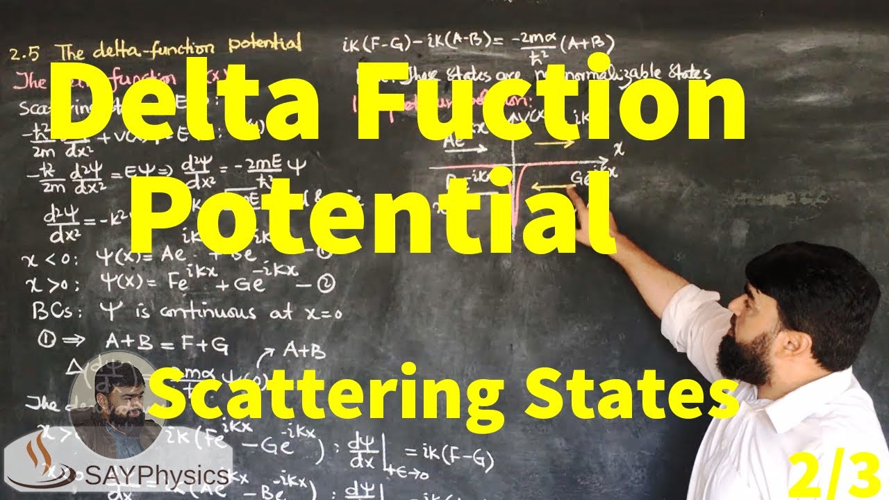 L16.2 The delta function potential: scattering states - YouTube