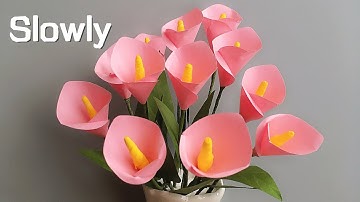 ABC TV | How To Make Mini Calla Lily Flower With Shape Punch (Slowly)- Craft Tutorial