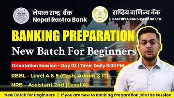 Banking Preparation New Class for Beginners | NRB, RBBL, NBL, ADBL | Pre-Test & Written  📢