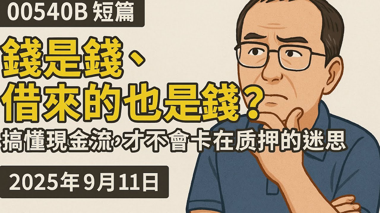 00540B 短篇【錢是錢，借來的也是錢？搞懂現金流，才不會卡在質押的迷思】2025年9月11日