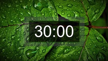 Countdown timer, 30 minutes with relaxing music for concentration, meditation or reading
