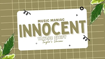 Innocent - Taylor Swift | Taylor's Version (Lyrics)