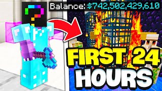 FIRST 24 HOURS AS SOLO WITH OP MONEY MAKING METHOD! 💸 | Minecraft Factions (Minecadia Pirate)