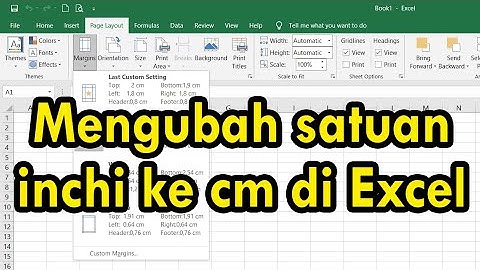 Cara Mengubah Satuan inchi ke cm di Ms Excel