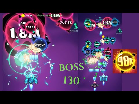 Virus War - Space Shooting Gameplay | Boss Level 130 (Android/IOS Gameplay)