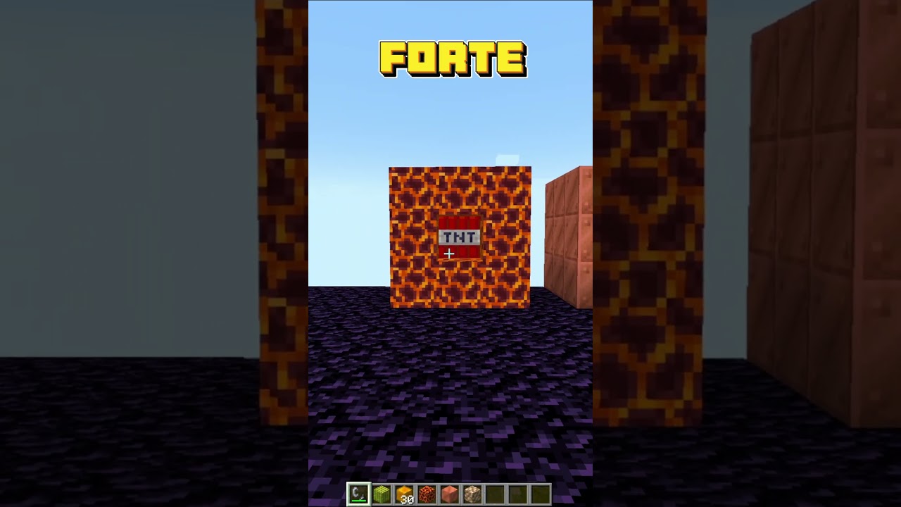 O BLOCO MAIS FORTE DO MINECRAFT?  #shortsminecraft #minecraft #minecraftshorts