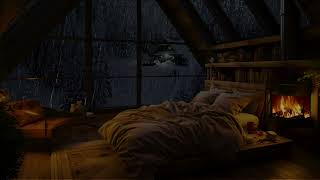 Sleep With The Sound Of Winter Rain In The Evening | Helps Treat Insomnia And Stress