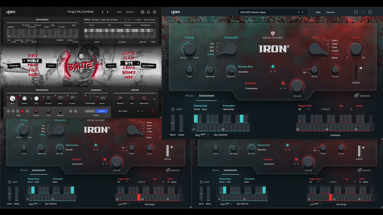 UJAM Virtual Guitarist IRON 2 デモ演奏 (高速アルペジオ) YouTube