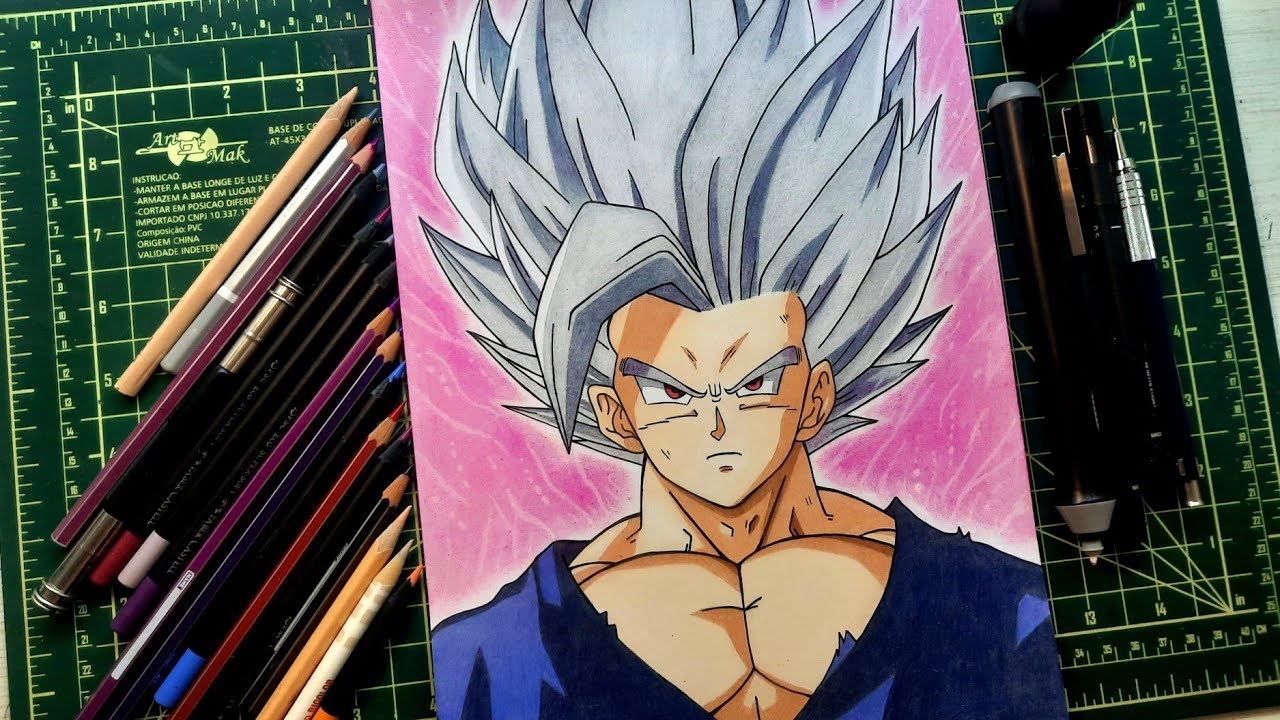 COMO DESENHAR GOHAN SSJ BEAST 