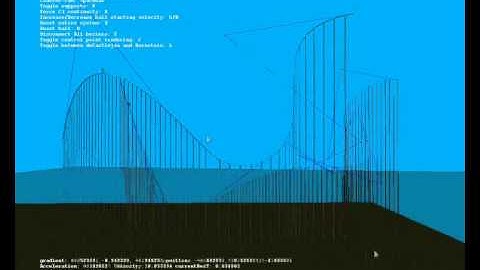 Bezier curve rollercoaster
