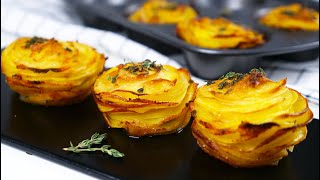 Potato Stacks With Garlic And Thyme \/ New Year's Eve Appetizers Recipes