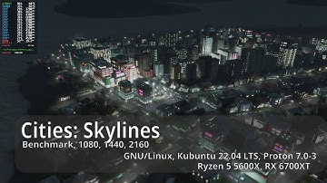 Cities: Skylines, Proton 7.0-3 Linux , Benchmark