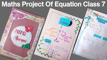 Maths Project For Class 7- Simple Equation chapter 4 NCERT