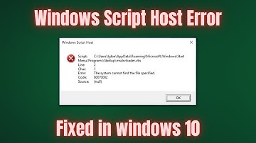 Windows Script Host File Error | Windows 10 Error Solved (2023)