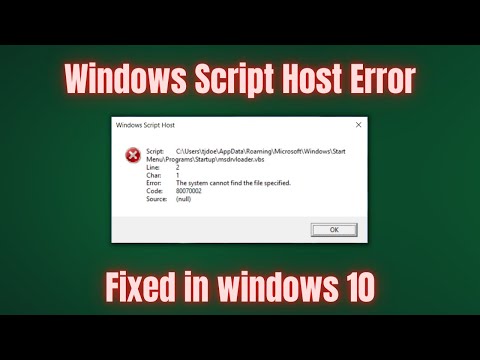Windows Script Host File Error | Windows 10 Error Solved (2023)