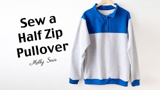 How to Sew a Half Zip Pullover