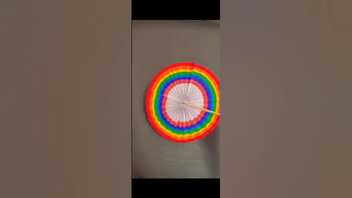 Rainbow Paper Fan 🌈 | Easy DIY Craft | Paper Hand Fan