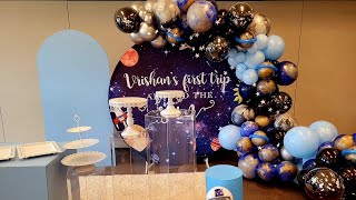 Mocsicka backdrop review || Space theme balloon garland || How to