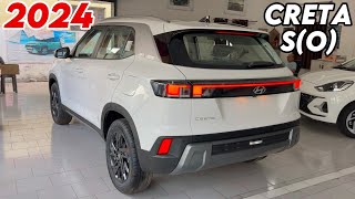 HYUNDAI CRETA S(O) 2024 SUNROOF ALLOYS Updated Model || CRETA 2024 S Optional White Colour Review