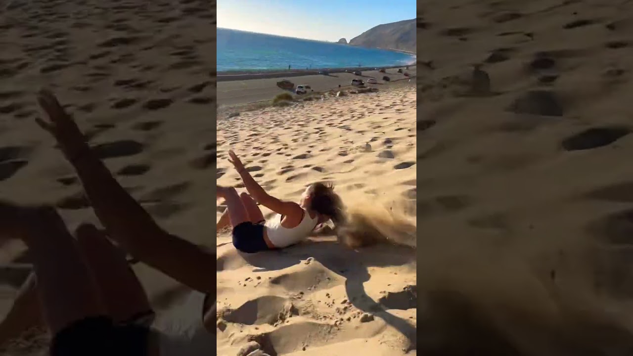 Flips Down A Giant Sand Hill