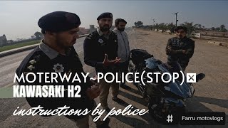 KAWASAKI NINJA 🥷 H2 | MOTORWAY POLICE 👮‍♀️ |STOP🛑| INSTRUCTIONS BY POLICE😵|AFTERNOON RIDE|