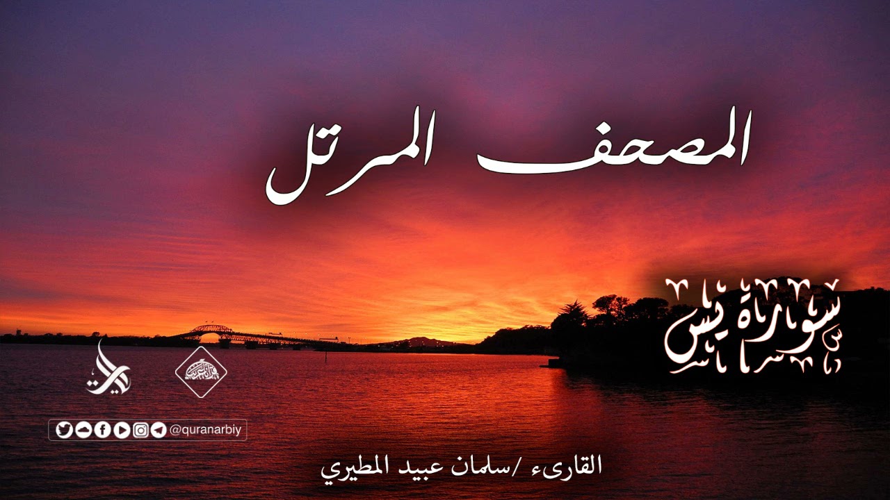 المصحف المرتل _ سورة يس / القارىء سلمان عببد المطيري