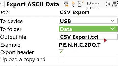 Leica Captivate CSV export