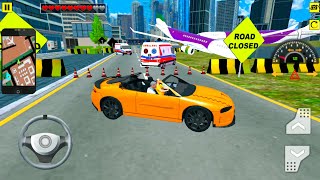 City Taxi Cars Driving Simulator #9 - Yellow Roofless Car and Hatch - Android Gameplay screenshot 4