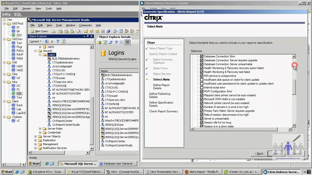 Citrix XenApp Report Center - create report clip