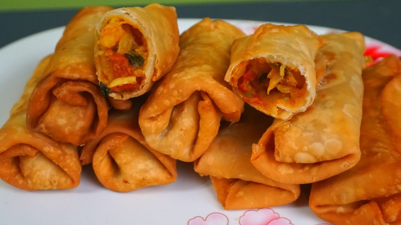 Veg Spring Rolls Recipe With Homemade Spring Rolls Sheets | Crispy & Crunchy Spring Rolls | India Home Cooking