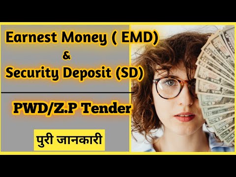 What Is Earnest Money (EMD) u0026 Security Deposit (SD) In PWD/ZP Tender II Difference Between EMD u0026 SD.