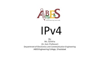IPv4 (Internet Protocol version 4) by Ms. Surekha [Data Communication and Networks]
