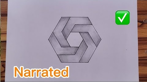 How To Draw An Impossible Hexagon - Impossible Shapes (Narrated) #drawing