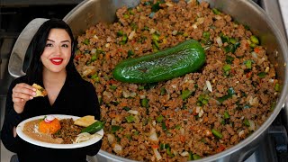 Easy & Cheap Ground beef dinner with Simple ingredients | Mexican food recipes carne a la Mexicana screenshot 3