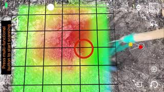 Augmented Reality 3D Ground Scan Demonstration Of Buried Object Treasure Gold Metal Detector